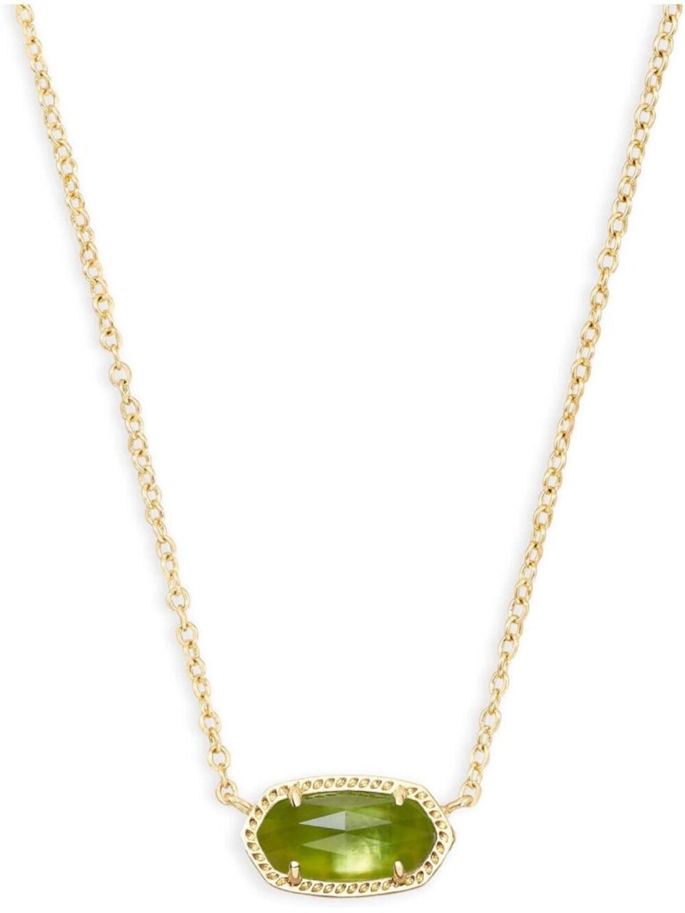 Women's Peridot 14k Gold Plated Elisa Fashion Jewellery Pendant Necklaces